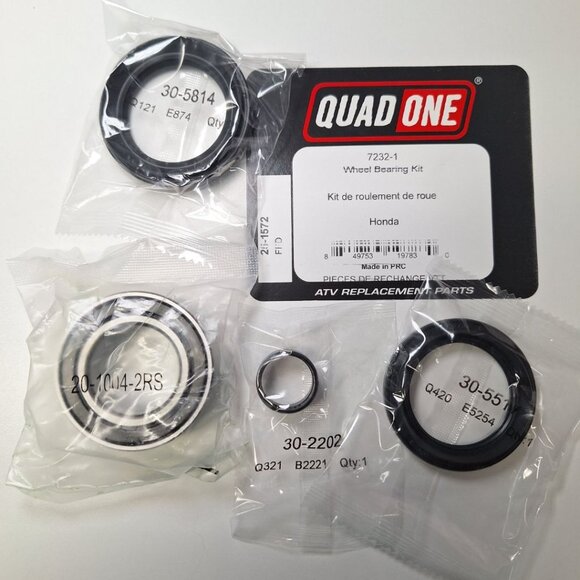 Quad One Wheel Bearing Kit 7232-1 Honda TRX Front Foreman Rubicon Replacement - Picture 1 of 6